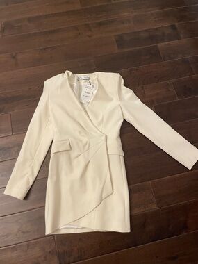 Zara cream color blazer dress NWT SZXS